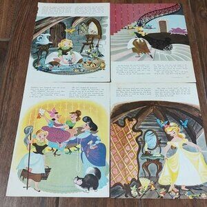 Cinderella Disney vintage Fantasyland 1965 book pictures decor nursery